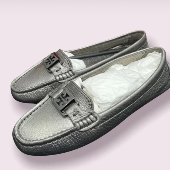 Tory Burch leather loafers 5.5. Dark grey . - Picture 6 of 6